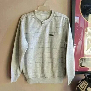 DUNLOP MOTORSPORT Men's Sweatshirt Size Medium Gray Soft Long Sleeve Crewneck